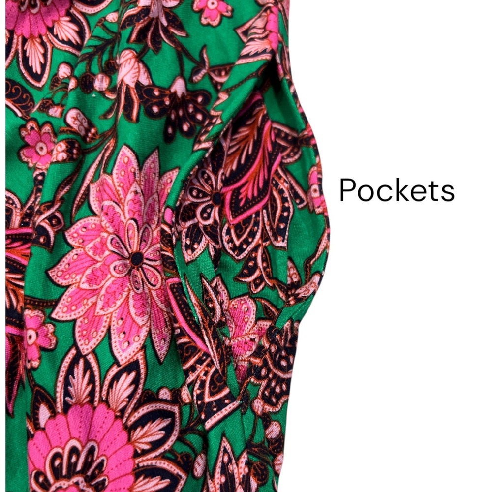 Boden Ivy Smocked Boho Midi Dress 6 Floral Green Pink Cottagecore Long Sleeve - Picture 4 of 9